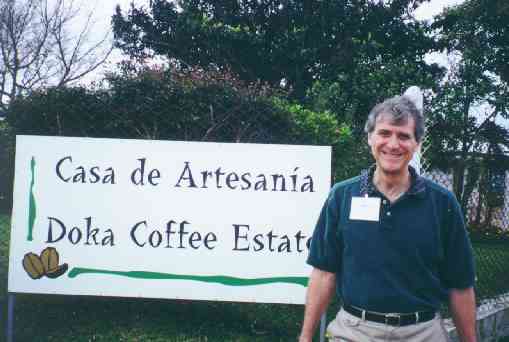 Arriving at the Doka coffee plantation for a tour